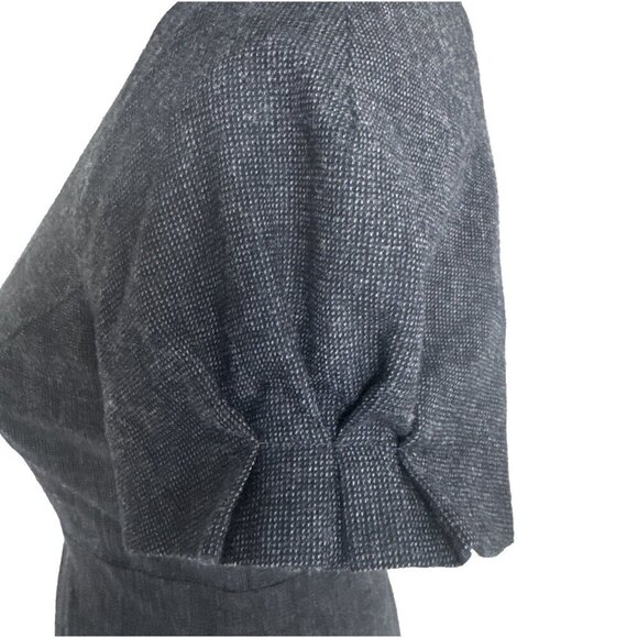 Banana Republic Wool Grey sheath Dress in Size 4, Stretch, v neck, cap sleeve - Picture 7 of 12